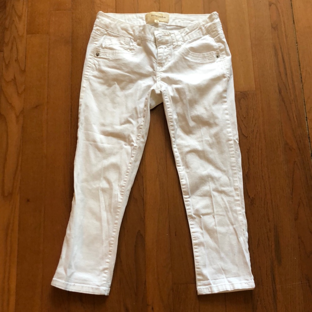 White Rewind Capri Pants
